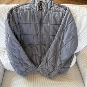 Free People Dolman Gray Quilted Jacket